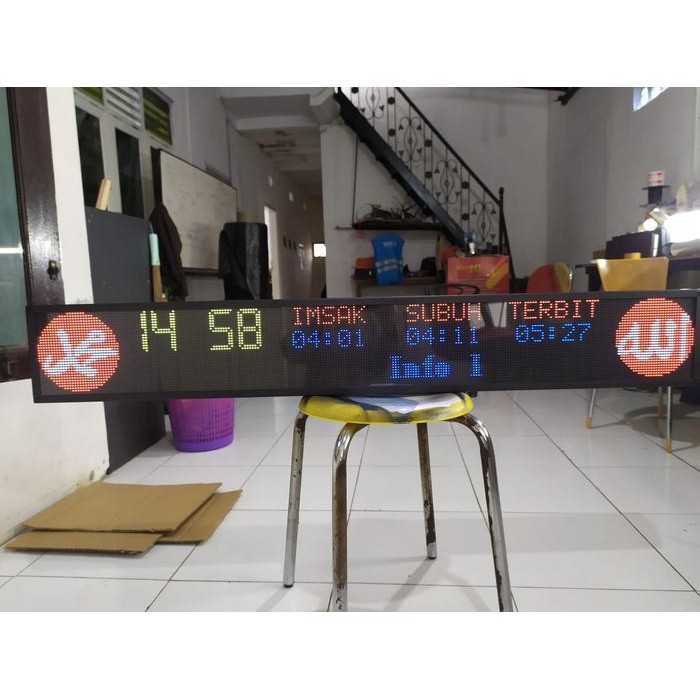 Jual Jam Digital Masjid JR135 Full Color - Jadwal Sholat 510 Kota ...
