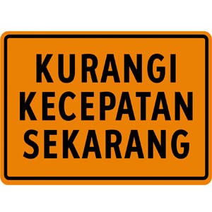 Jual Terbaru! Rambu Kurangi Kecepatan. Rambu Lalu Lintas. Ukuran 80X120 ...