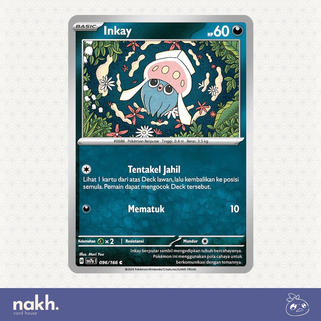 Jual Kartu Pokemon TCG Indonesia bimbingan rasi sv7s 096/166 Inkay ...