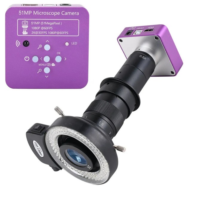 Jual 51MP 1080P FHD Digital Microscope 180X C-Mount Lens HDMI USB ...