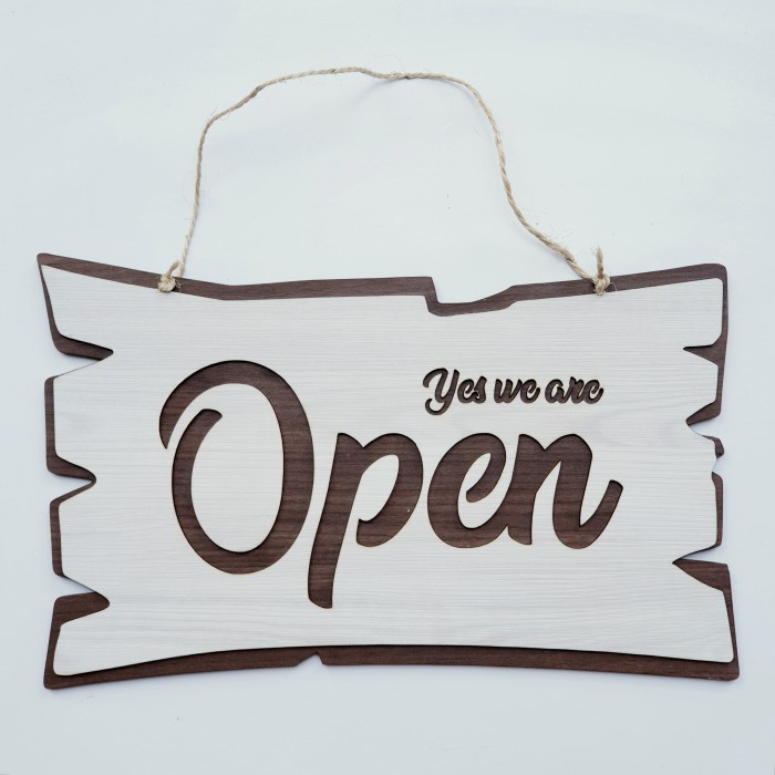 Jual Market Tower - Gantungan Sign Cafe - Open Closed Besar 40 X 25 Cm ...