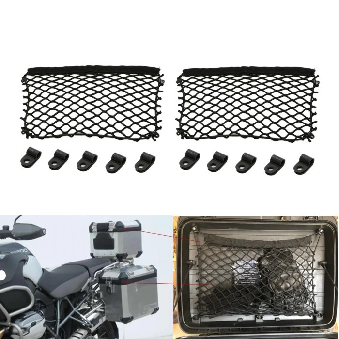 Jual Cargo Storage Elastic Mesh Nets Top Box Case Suitcase Trunk net ...