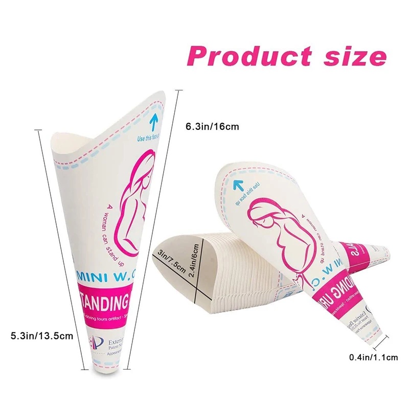 Jual 24Pcs Paper Urinal Toilet Women Urination Device Urinal Funnel ...
