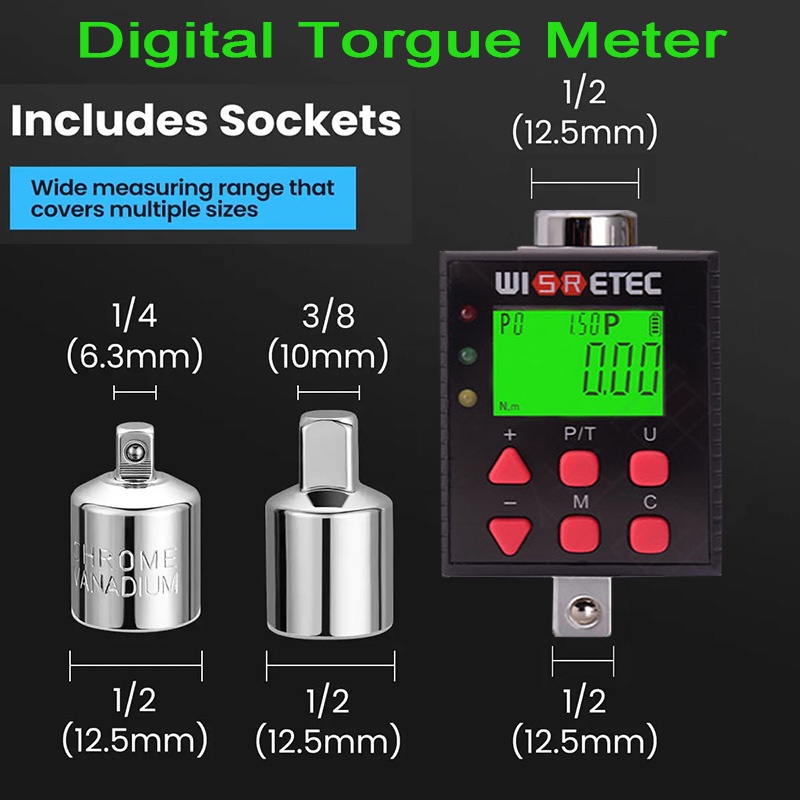 Jual High Precision Digital Torque Meter 0.1-340 N.m Adjustable Torque ...
