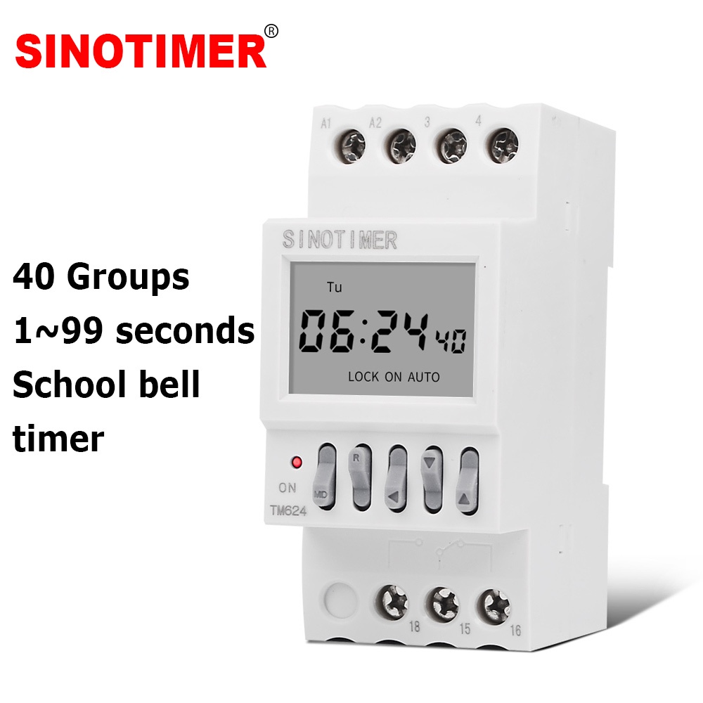 Jual SALE DIN Rail Digital 40 Groups School or Factory Automatic Bell ...