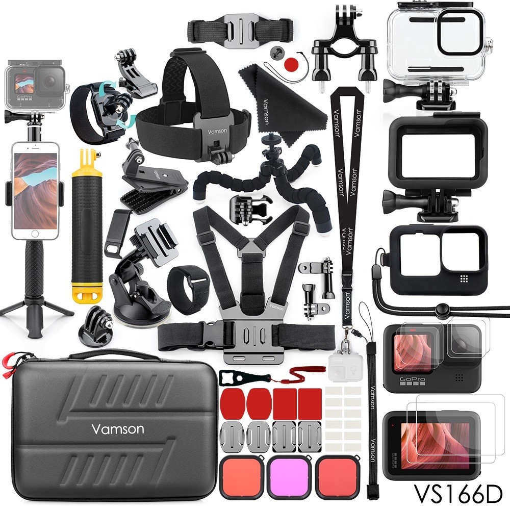 Jual Top: For Gopro 11 10 9 Tripod Buoyancy Bar Waterproof Housing Case ...