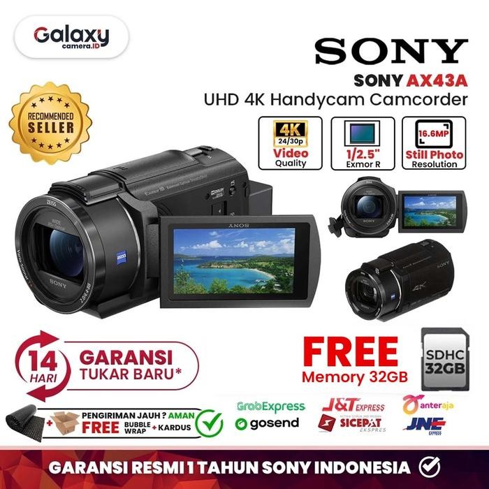 Jual Sony FDR AX43A 4K Handycam Camcorder Sony AX43 A FDRAX43A Garansi ...