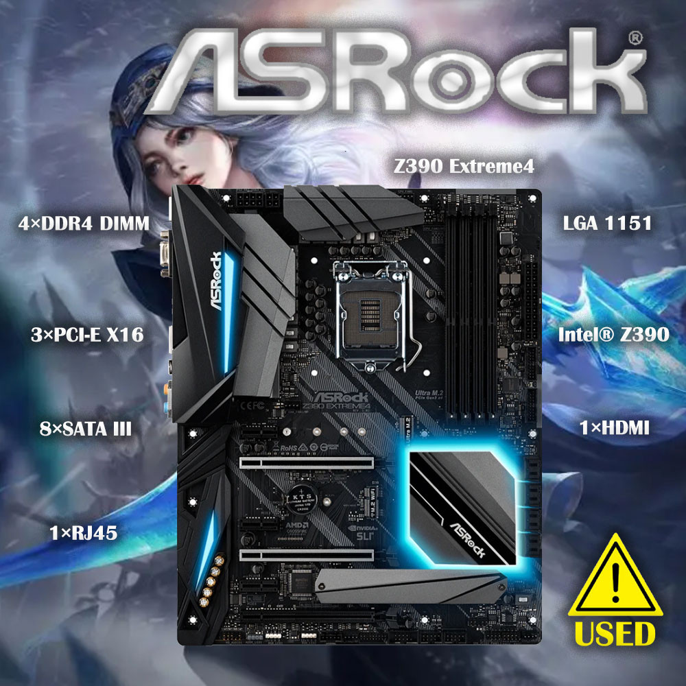 Jual Asrock Z390 Extreme4 Original Desktop 1151 Motherboard Z390 Socket ...