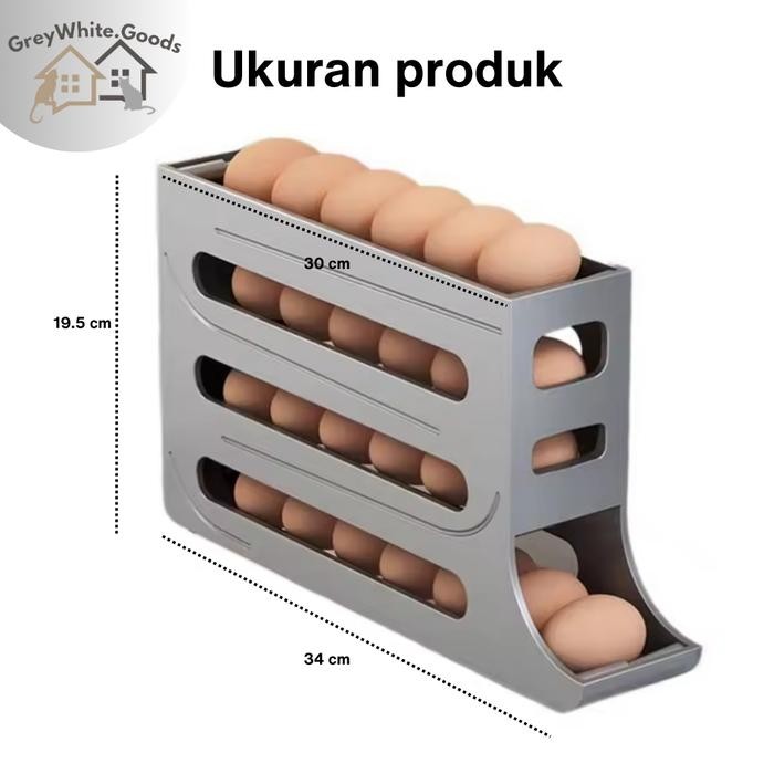 Jual Rak Telur 4 Tingkat Otomatis Hemat Tempat / Egg Tray 4 Layer ...
