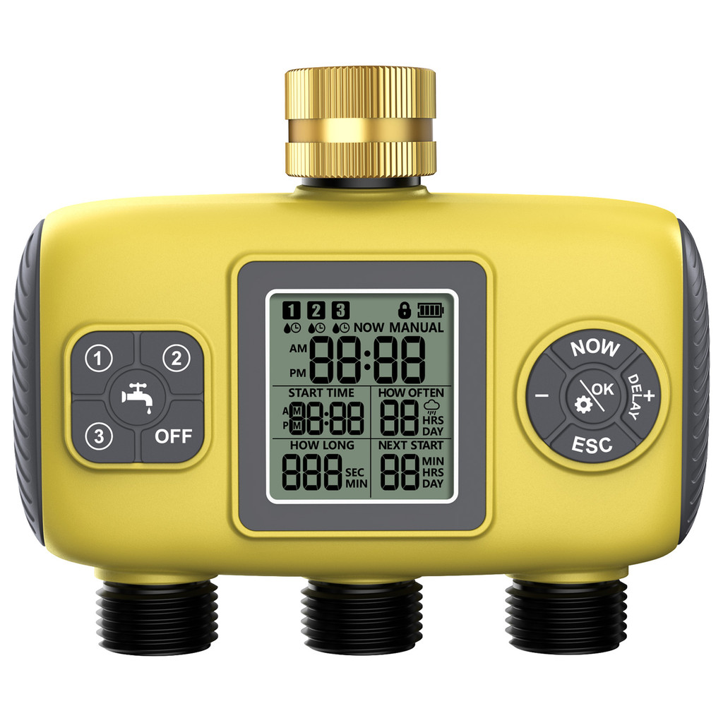 Jual Water Timer Irrigation System With 3 Outlets For Garden ...