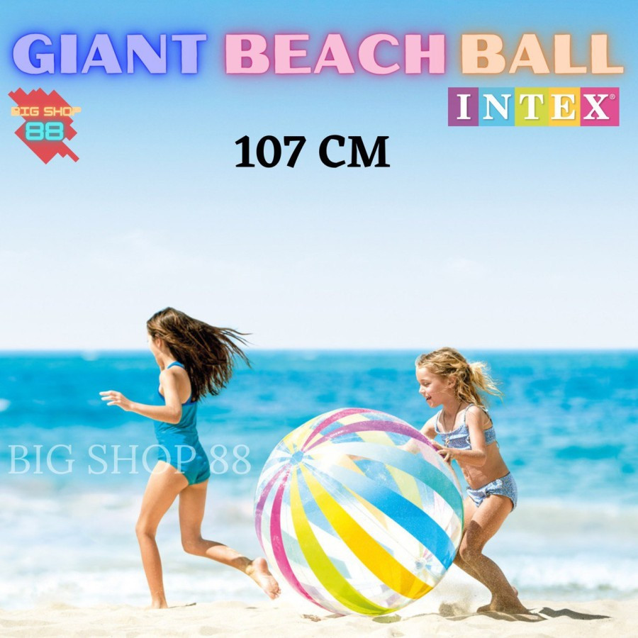 Jual Inte 59065 Bola Pantai Jumbo Diameter 107Cm Gloy Colourfull ...