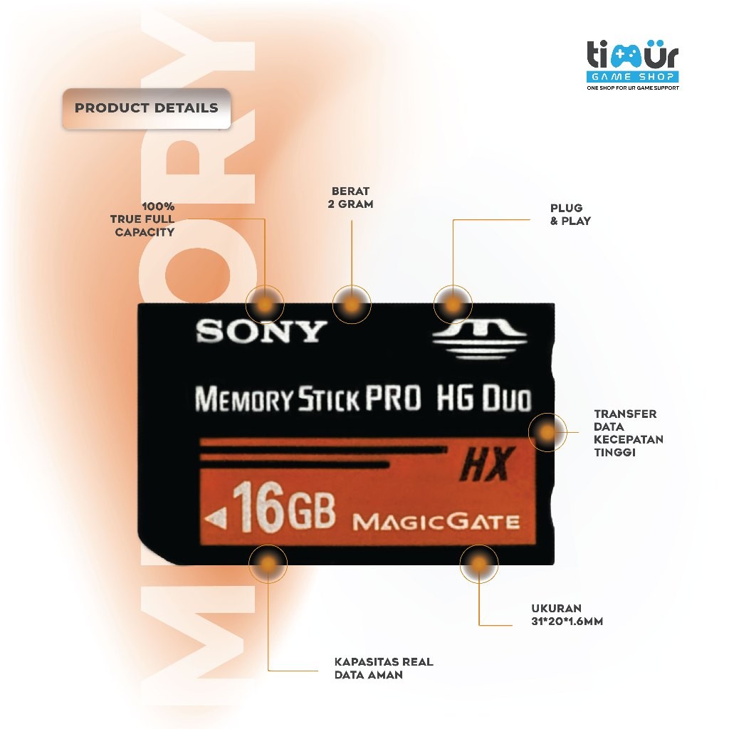 Jual Memory Card Stick Kamera Pro HG Duo Magic Gate MC SONY PSP 16GB ...