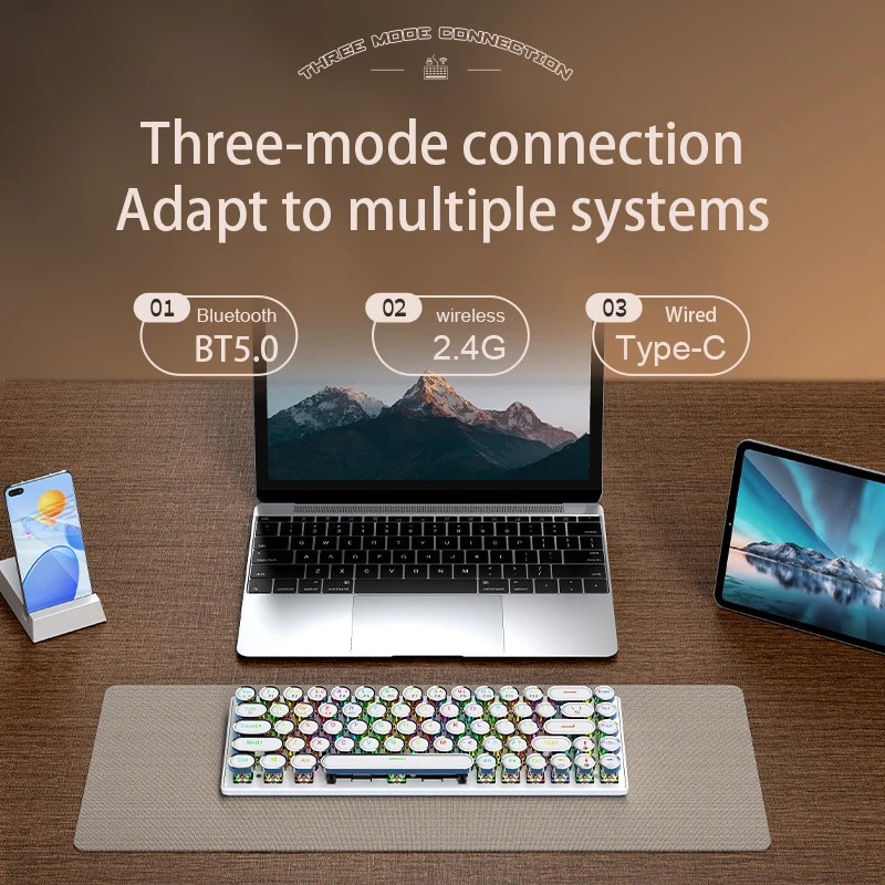 Jual DK68 Punk Mechanical Keyboard,Cool Lighting Effects,Hot-swappable ...