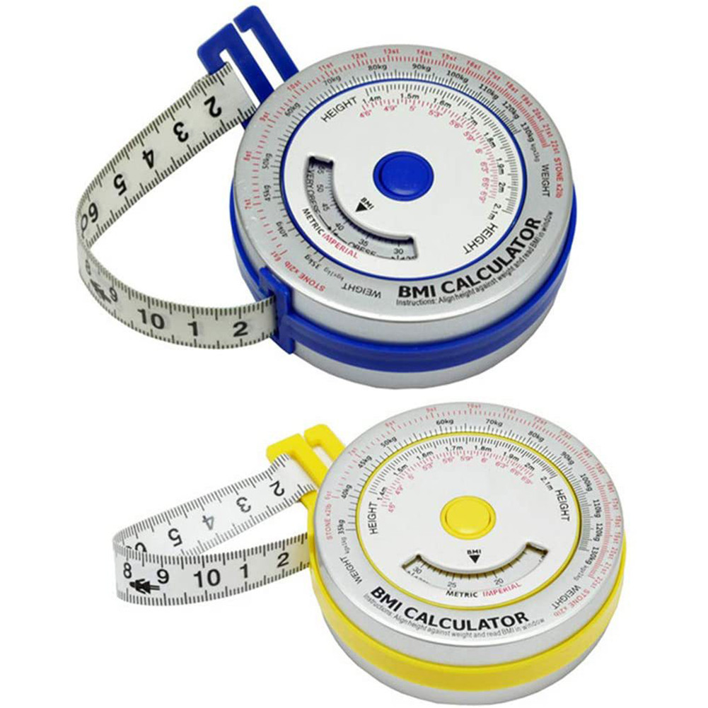 Jual 2PCS BMI Body Mass Index Retractable Tape 150cm Calculator Diet ...