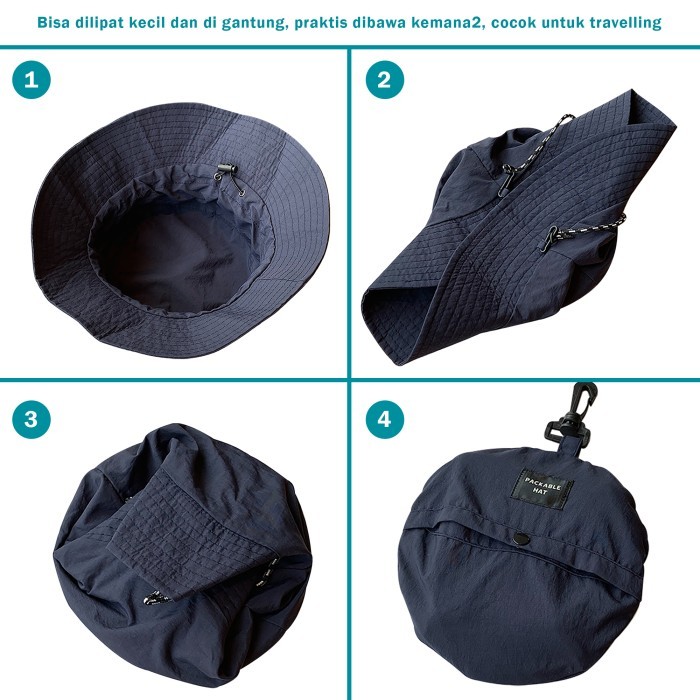 Jual Topi Rimba Outdoor Lipat Tahan Air Premium Bucket Hat Gunung Rain ...
