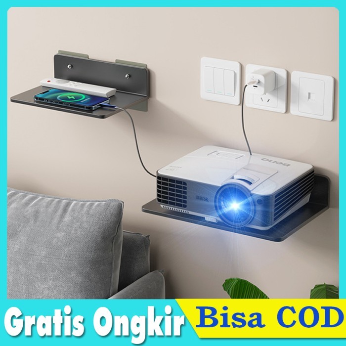 Jual PREMIUM Rak Gantung Tempat Projector DVD TV Box Modem Wifi Router ...