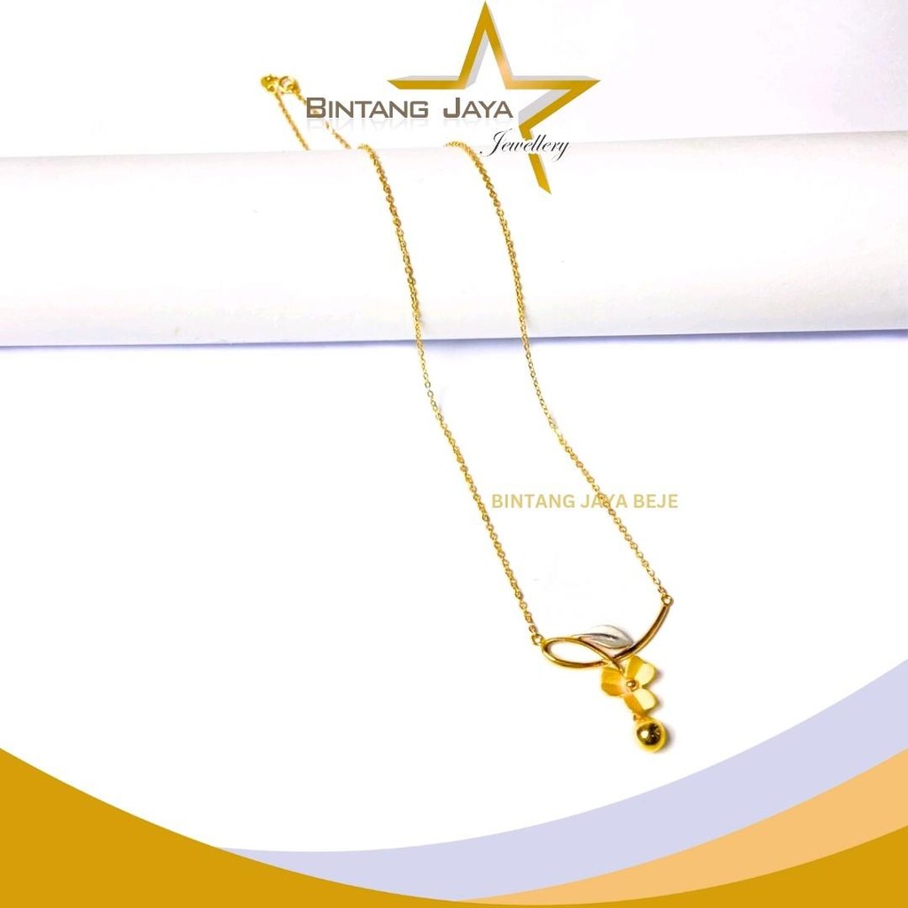 Jual Kalung Emas Asli - Model Rantai Elly Bunga Doft Kuning & Putih ...