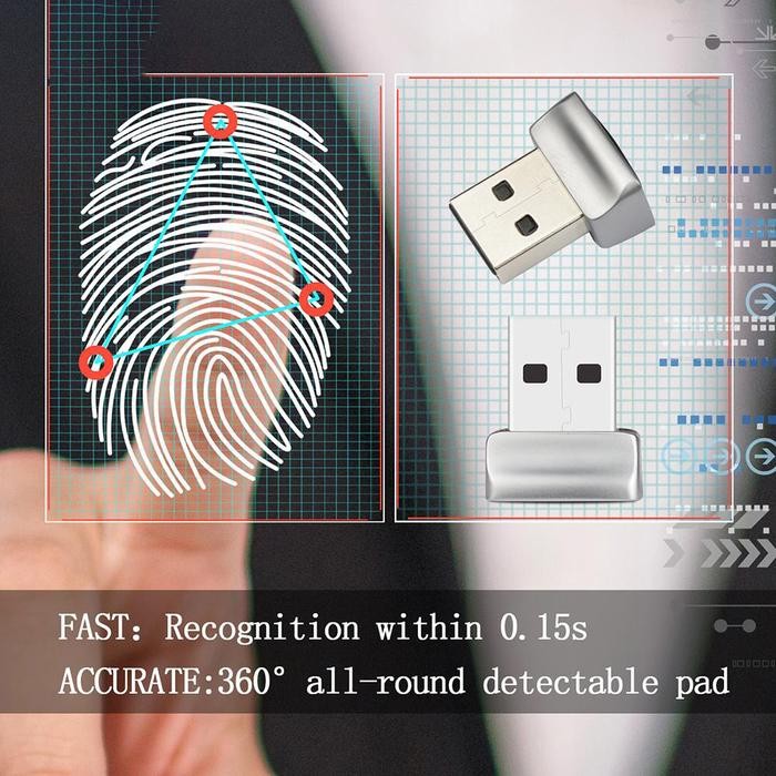 Jual [Expert] USB Fingerprint Reader for Windows Hello PC Notebook Lock ...