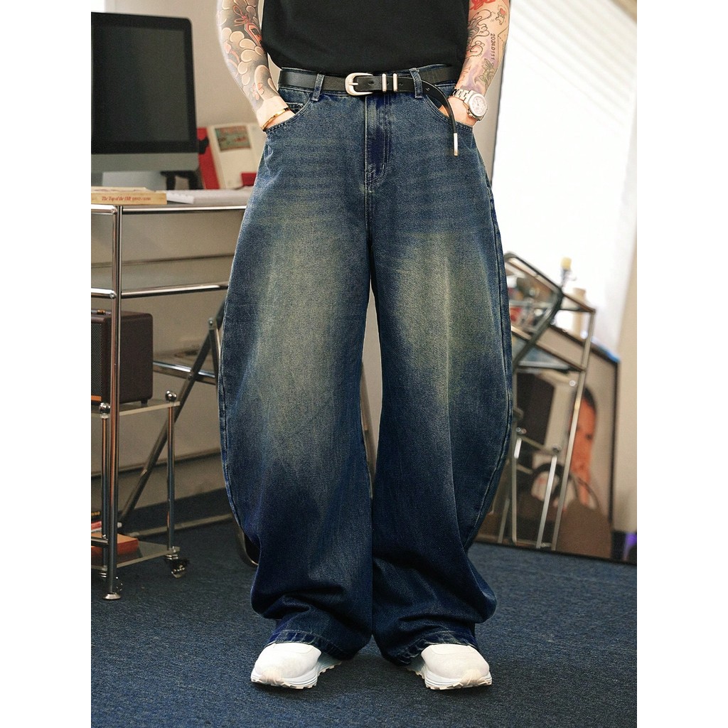 Herren Jeans Mit Weitem Bein