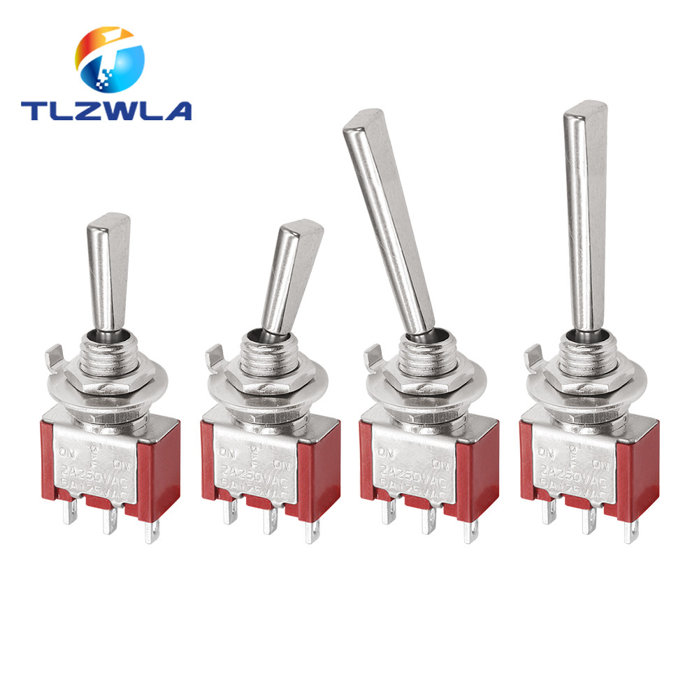 Jual IMPORT Flat Handle 6mm Panel Mount Mini Toggle Switch 3/6Pins 2/3 ...