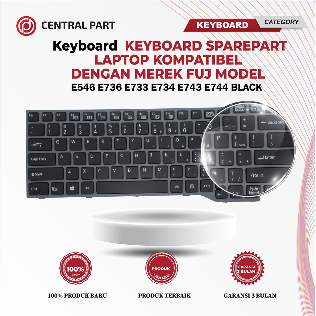 Jual KEYBOARD FUJITSHU LIFEBOOK E546 E736 E733 E734 E743 E744 BLACK ...