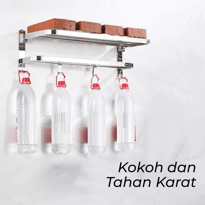 Jual Menarik Rak Gantungan Baju Handuk Stainless Dinding Kamar Mandi ...