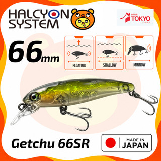 HALCYON System Getchu 66 SR Shallow Runner 66mm 6g Floating Minnow Umpan Pancing Lure Casting Seabass Kakap Original Japan