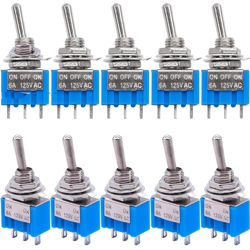 Jual IMPORT 10Pcs DIY Toggle Switch ON-OFF-ON / ON-ON 3Pin 3 Position ...