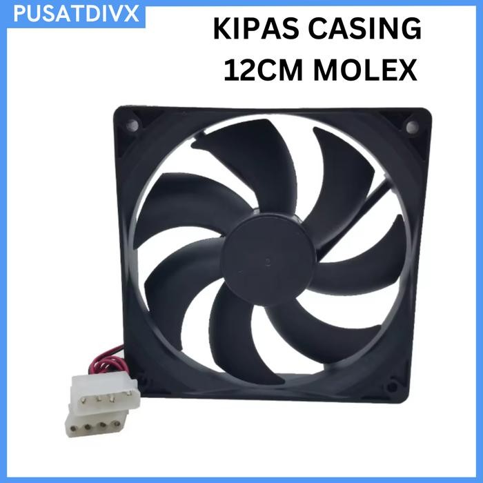 Jual Kipas Casing 12cm 120mm Fan Case Cooling Cooler Desktop PC Molex ...