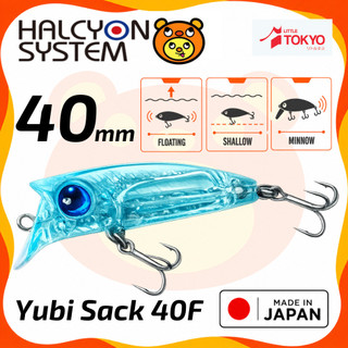 HALCYON System Yubi Sack 40F 40mm 3g Floating Minnow Umpan Pancing Lure Casting Light Salt Mebaru Seabass Original Japan