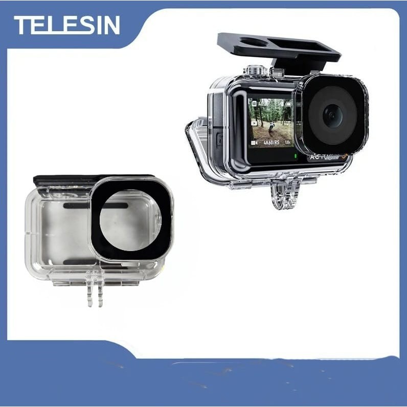 Jual TELESIN Casing Kamera Aksi Case Waterproof 45M DJI Action 5 Pro/4/ ...