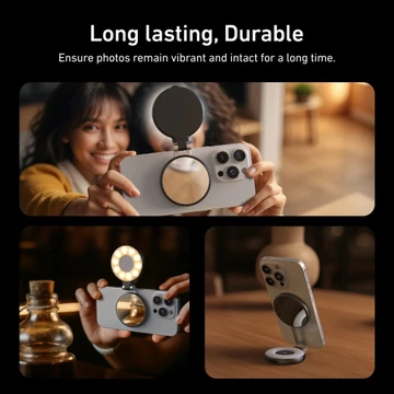 TELESIN Lampu Ring Light Magnetic 3in1 Color Adjustable Length 500mAh S5 BGD 07