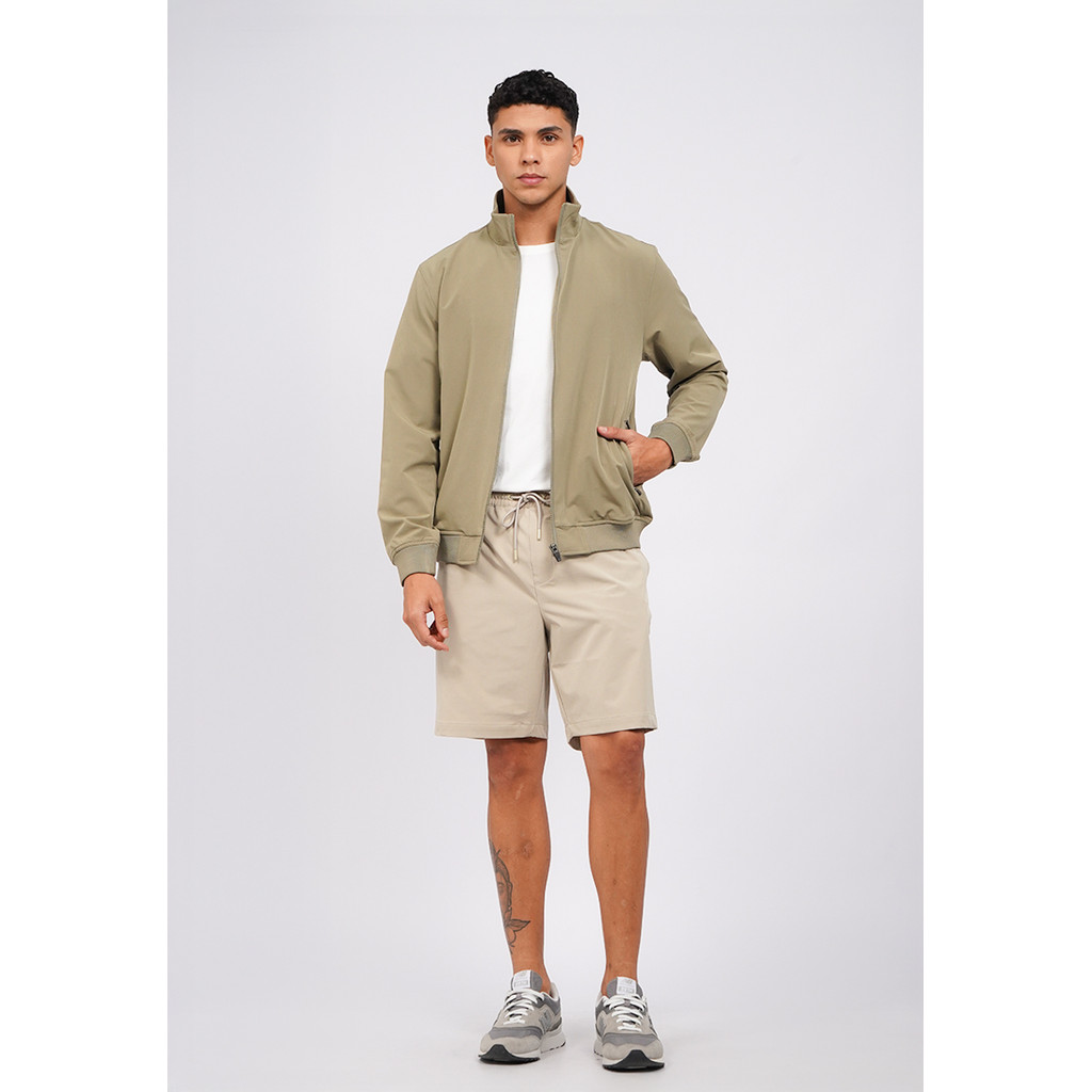 Jual Executive 4-Way Stretch High Collar Jacket Moss Green | Shopee ...