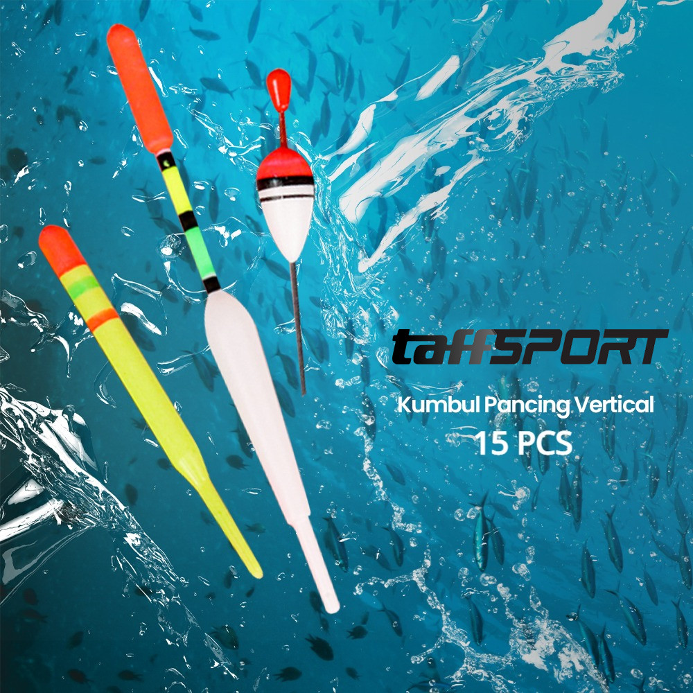 Jual TaffSPORT Kumbul Pancing Vertical Fishing Floats Bait 15 PCS ...