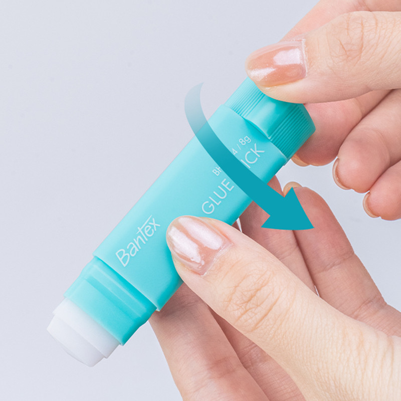 Bantex Glue Stick Aman Untuk Anak / Lem Stik Bentuk Segitiga Warna Pastel Aesthetic (5)