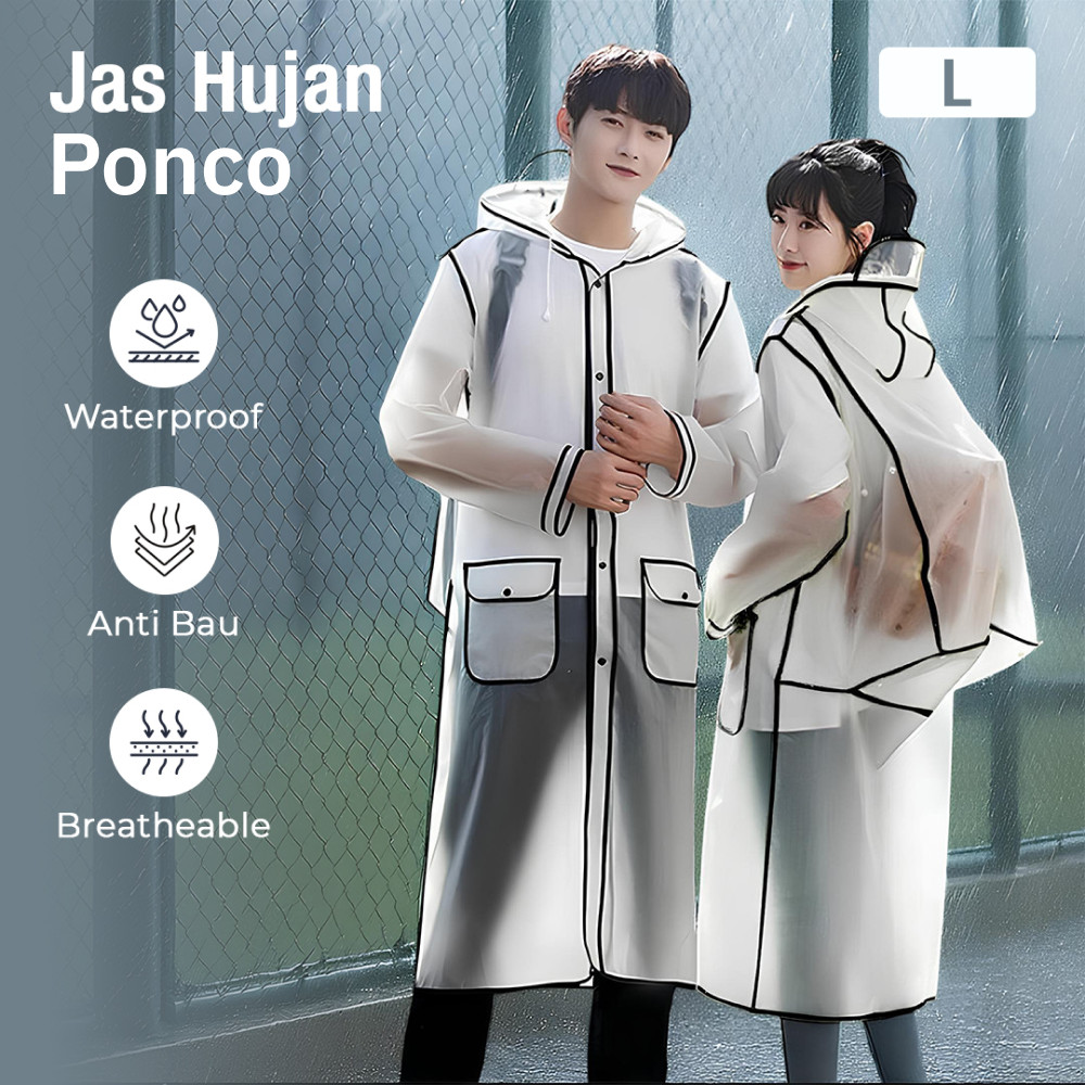 Jual Jas Hujan Ponco Anti Rembes Backpack EVA Waterproof Raincoat ...
