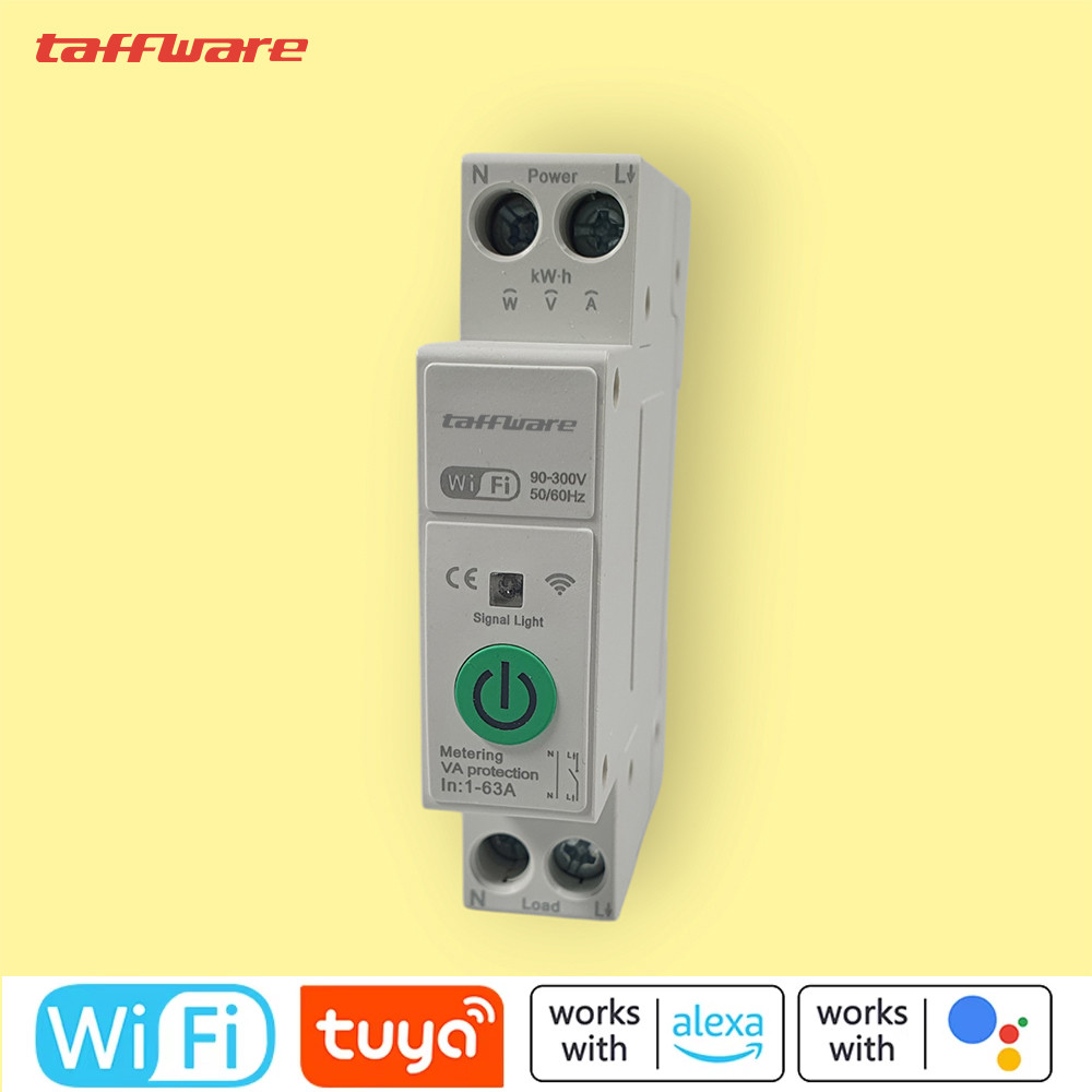 Jual Taffware Programmable Tuya Smart Timer Switch Relay WiFi 300V/63A ...