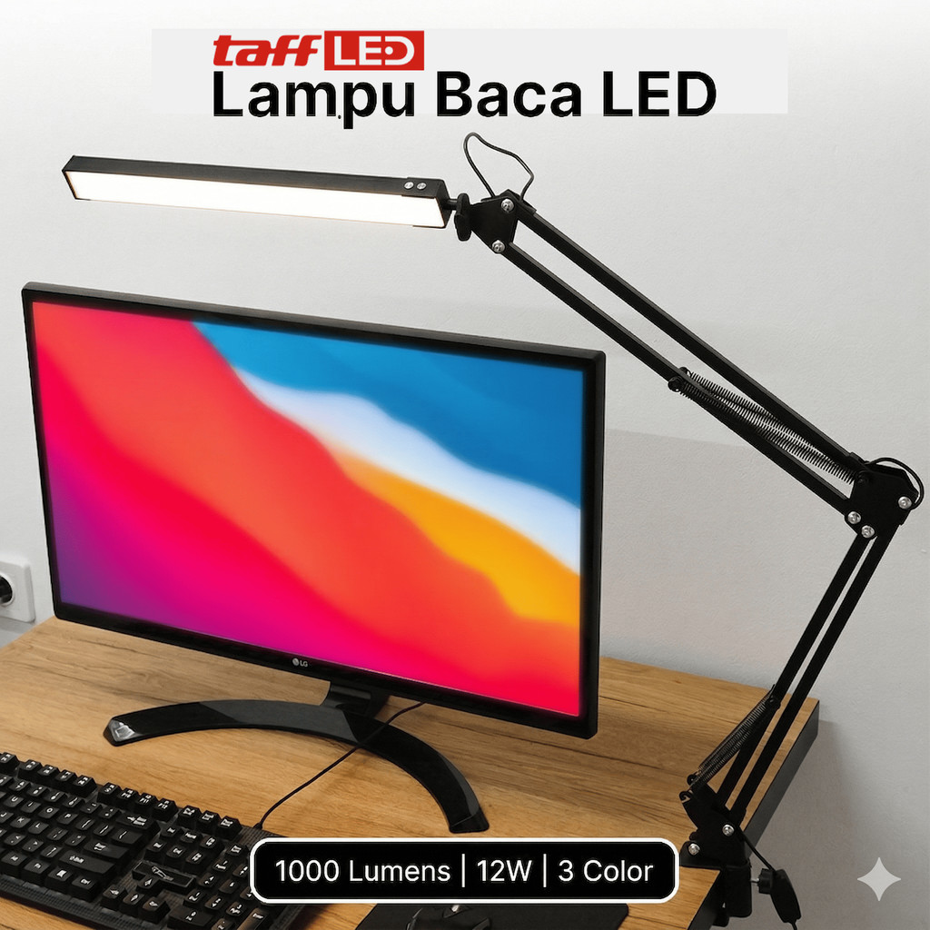 Jual Kynara Market TaffLED Lampu Baca LED Reading Desk Lamp 1000 Lumens ...