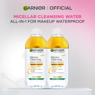 (PAKET HEMAT ISI 2) Garnier Micellar Oil-Infused Cleansing Water Skin Care - 400ml (Pembersih Wajah & Make up Waterproof Untuk Semua Jenis Kulit)