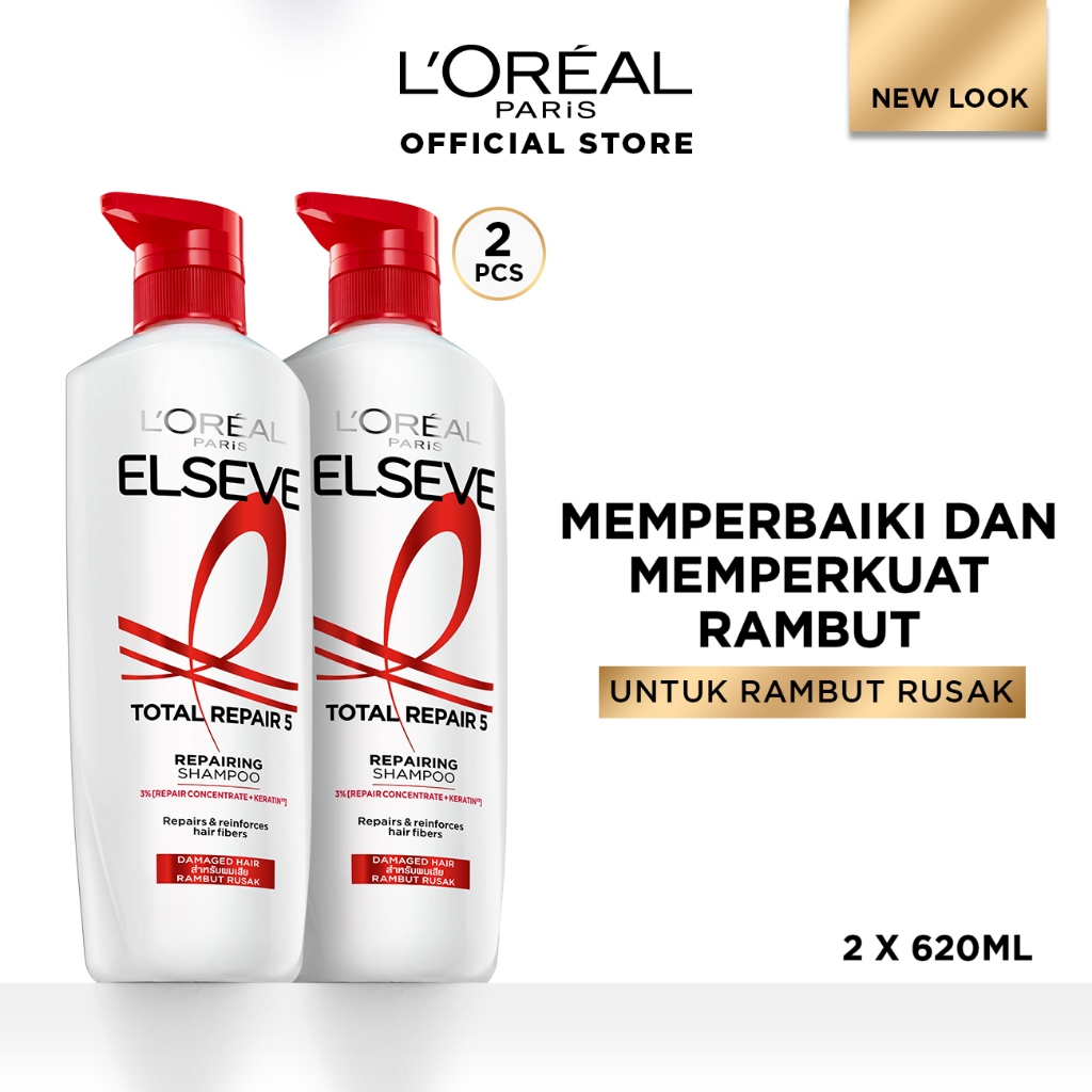 Jual [PAKET HEMAT ISI 2] L'Oreal Paris Elseve Total Repair 5 Shampoo ...