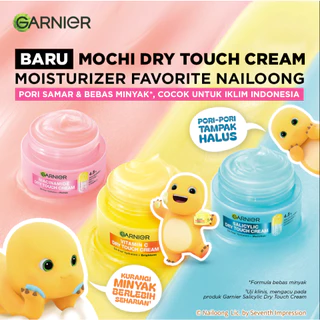 GARNIER Mochi Moisturizer Favorit Nailong Dry Touch Cream 50ML Moisturizer Pelembab Wajah 4.5% Vitamin C / Niacinamide / Salicylic Acid Skin Barrier Skincare Set Krim Siang Krim Malam Day Cream Serum Tone Up Cream Pemutih Wajah Soothing Balm Kulit Kering