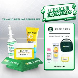 BARU! GARNIER Tri Acid Renew Peeling Exfoliating Serum - Glass Skin AHA BHA PHA 10% Niacinamide 5% Renewal Concentrate kulit ideal daily peeling serum safe for sensitive skin exfoliant