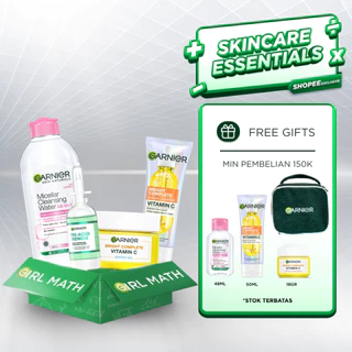 GARNIER Paket Serum Cleanser Brightening & Dark Spot 2pc 3pc | Moisturizer Gel, Peeling Serum, Sunscreen, Serum Wash