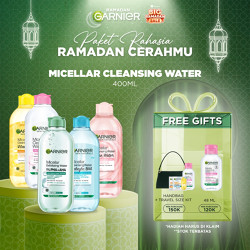 [HOT SALE] GARNIER Micellar Water ALL VARIANT 400ml Skincare Cleansing - Pembersih Wajah & Make up Membersih dalam sekali swipe Suitable for All Skin Brightening Clear Skin Micellar Cleansing Water