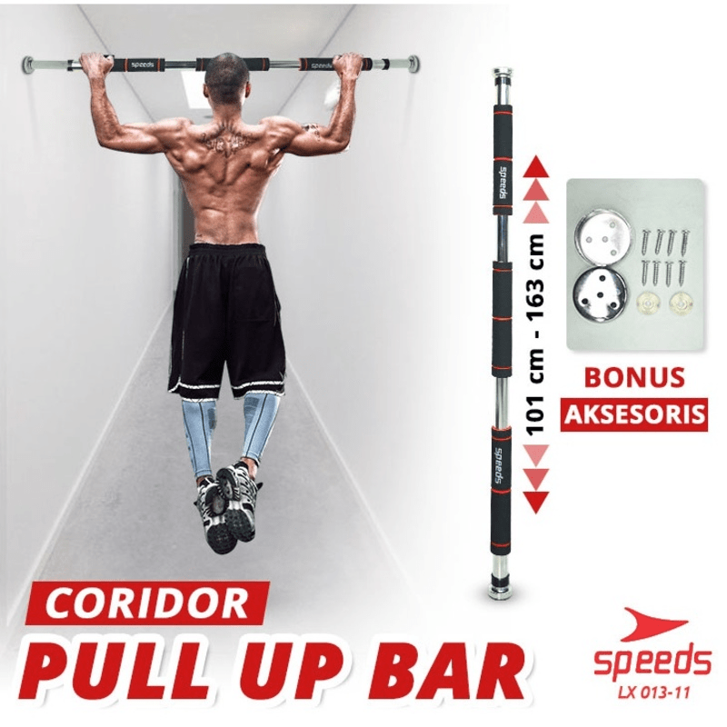 Jual SPEEDS Pull Up Bar Alat Fitness Door Chinning Bar Pull Up Iron Gym ...