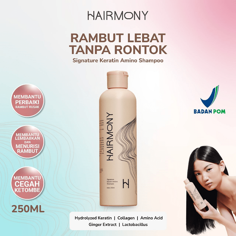 Jual Hairmony Signature Keratin Amino Shampoo Shampoo untuk mencegah