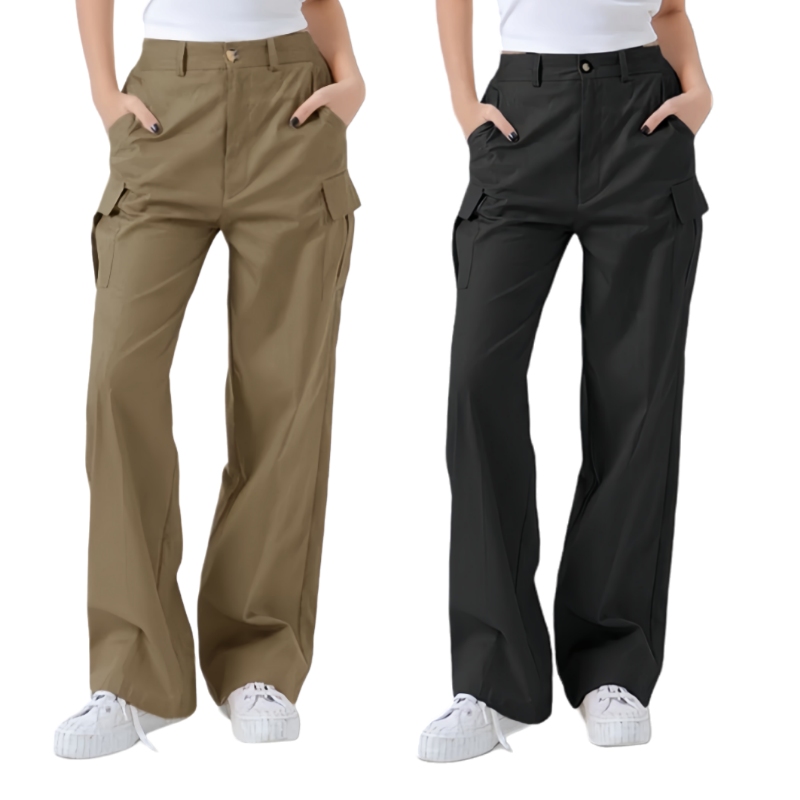 Jual Cargo Pants Highwaist - Celana Cargo Premium Wanita - Celana Kargo ...