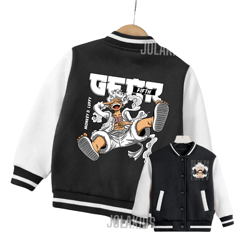 Jual TERBARU Jaket Baseball Anak Laki Laki Perempuan Luffy Gear 5 dan