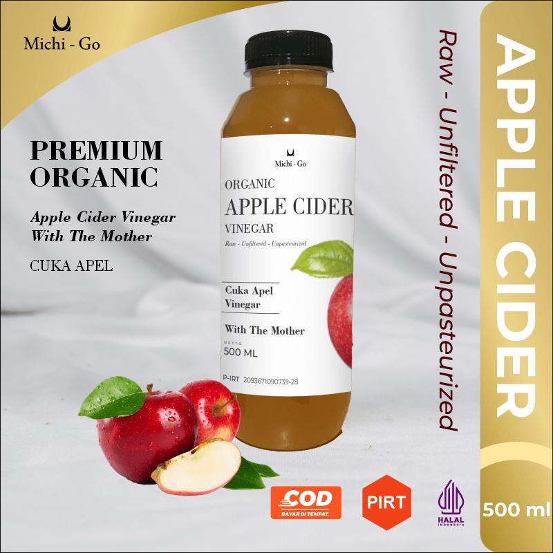 Jual MichiGo - 500 ml Cuka Apel Organik Premium Appel Cider Vinegar ...