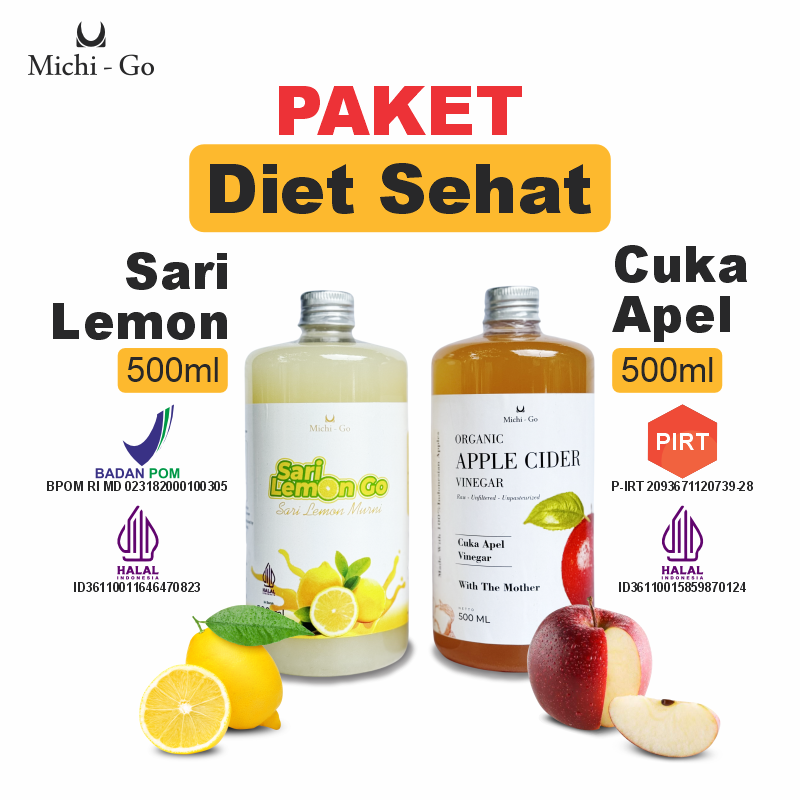 Jual Paket Diet Sehat - Sari Lemon California 500 Ml Cuka Apel 500 Ml ...